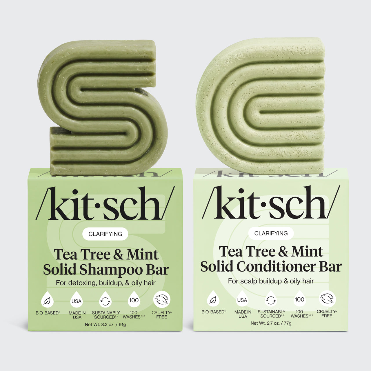 Tea Tree &amp; Mint Clarifying Shampoo &amp; Conditioner Bar Combo