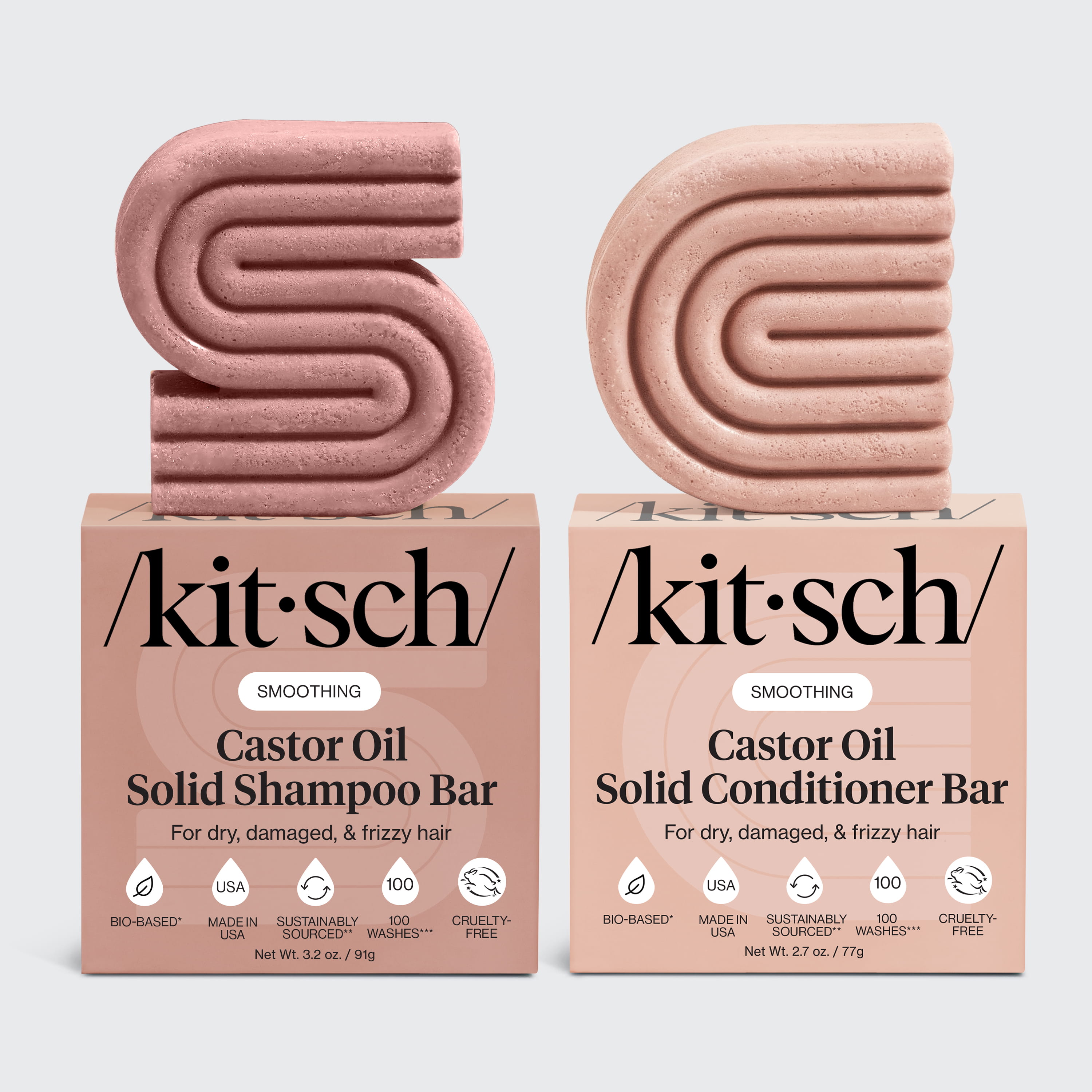 Castor Oil Nourishing Shampoo &amp; Conditioner Bar Combo