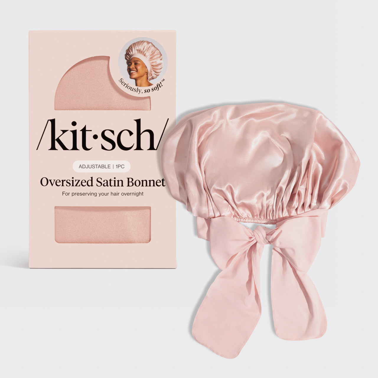 Blush Oversized Satin Bonnet