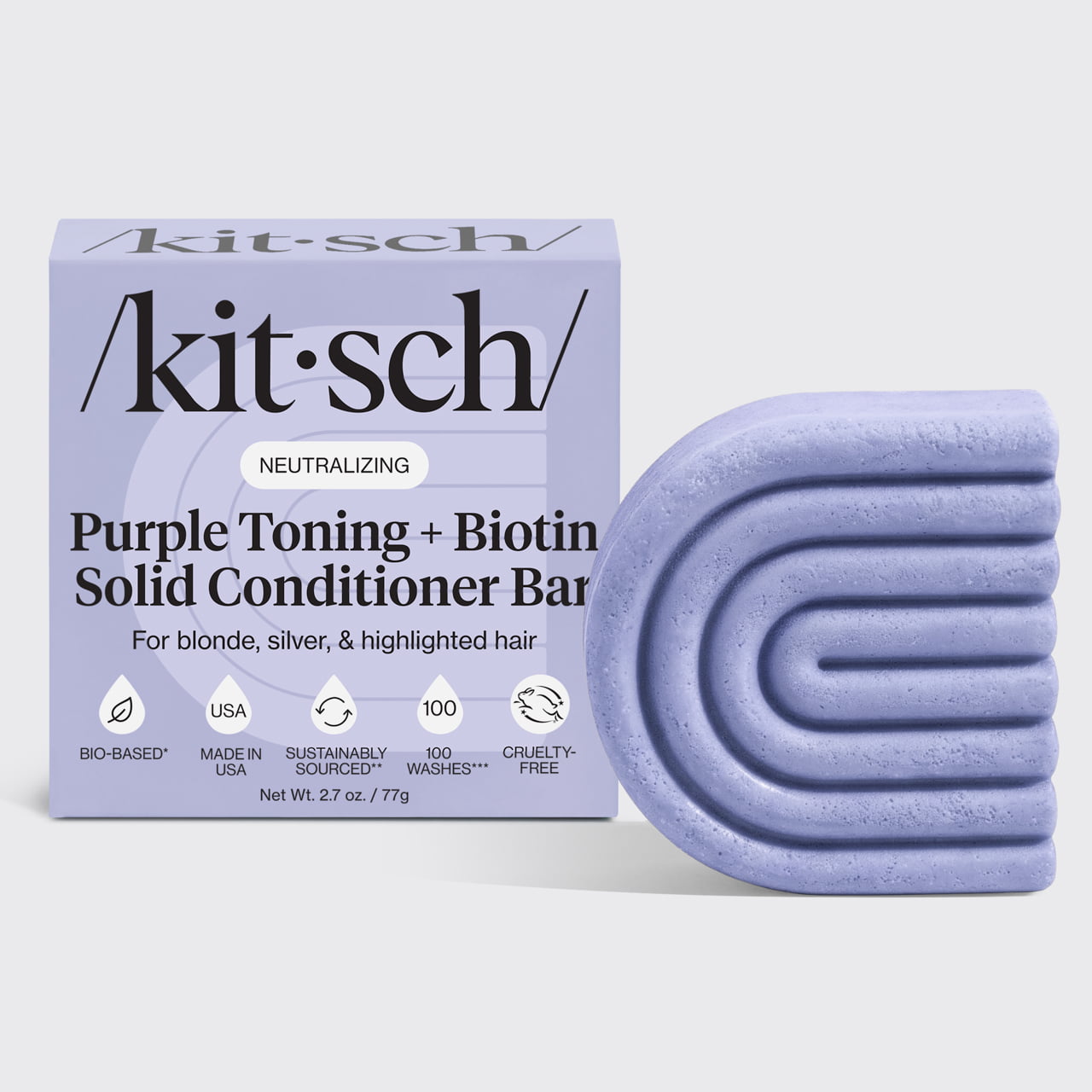 Purple Toning Conditioner Bar for Color-Treated &amp; Grey Hair