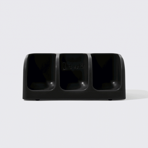 Black Self-Draining Soap Dish