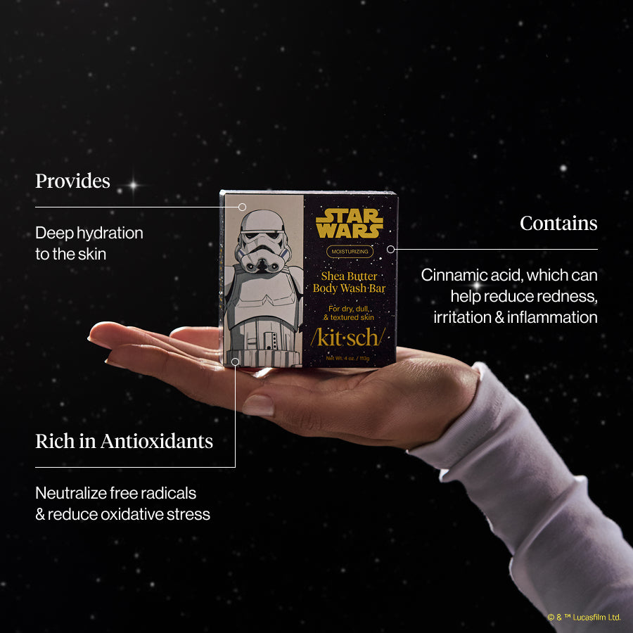 Star Wars™ &amp; Kitsch Shea Butter Moisturizing Solid Body Wash - Stormtrooper Swirl