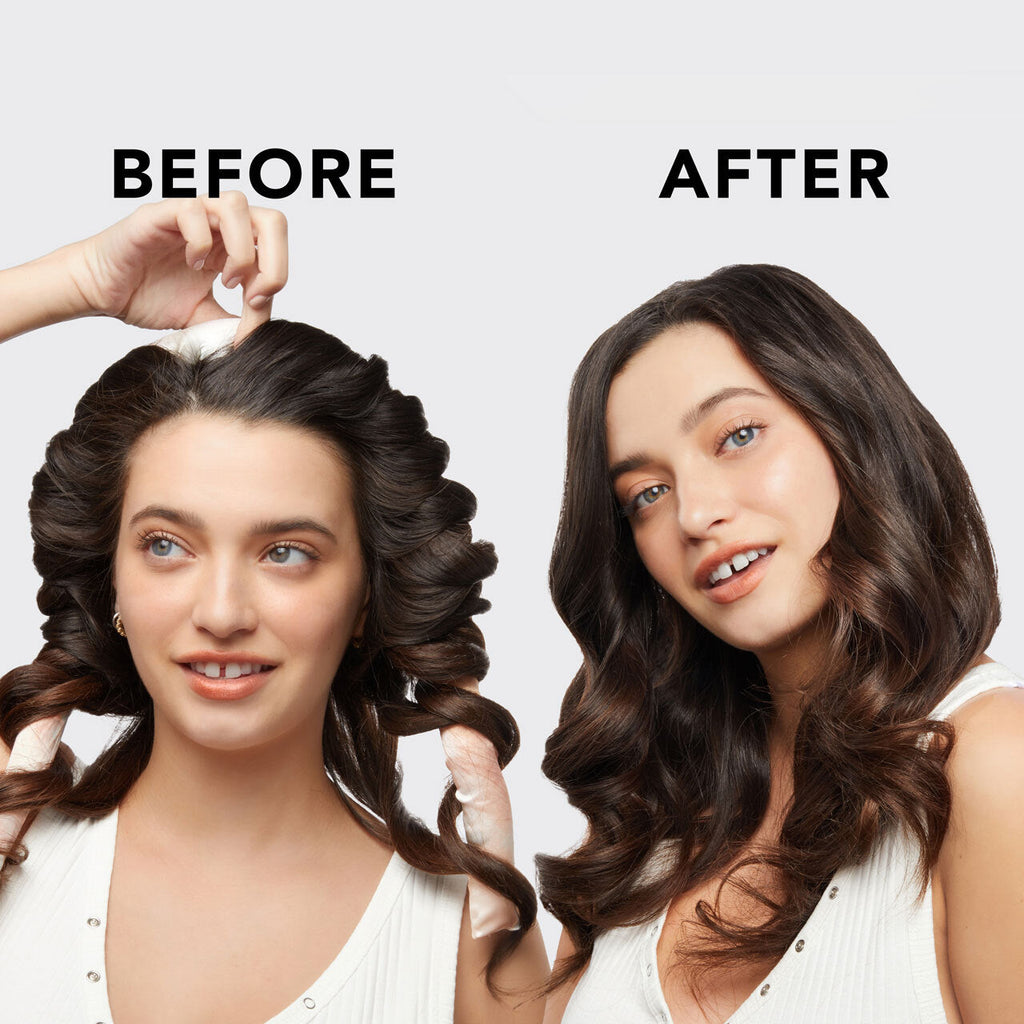 Charcoal Satin Heatless Hair Curler Bundle