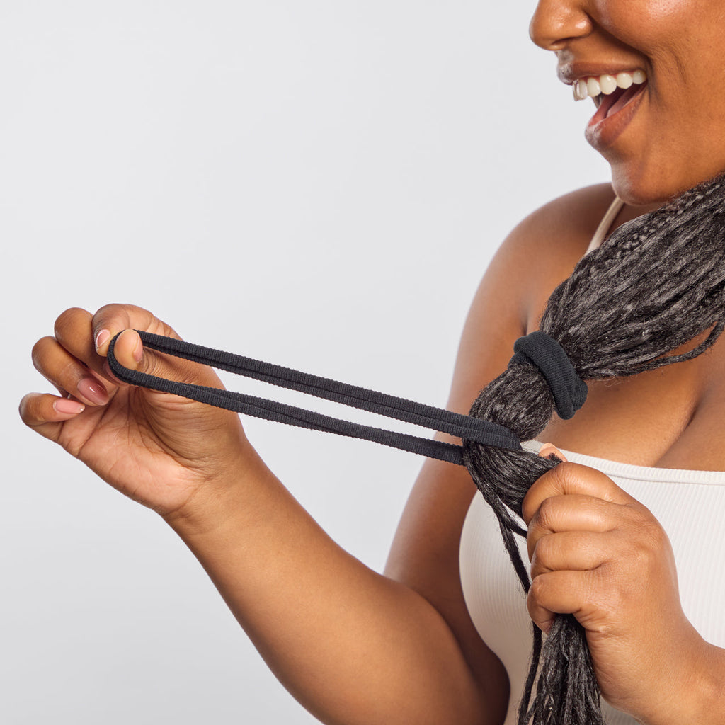 Black Thick Elastics 6pc Set